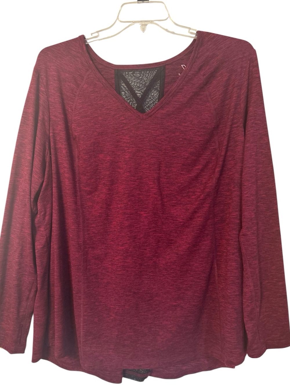 Lane Bryant Livi Active lace/ladderback top, size 26/28